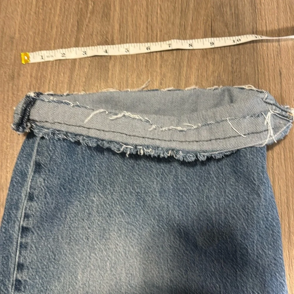 Gap Wide-Leg Blue Denim Jeans‎ Kids size 14 R  32 elastic gathered waist